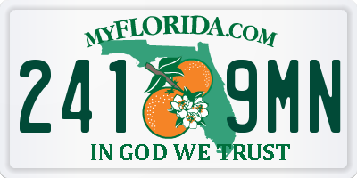 FL license plate 2419MN