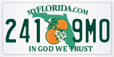 FL license plate 2419MO