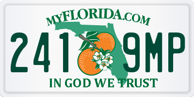 FL license plate 2419MP