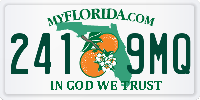 FL license plate 2419MQ