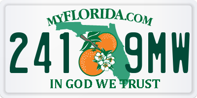 FL license plate 2419MW