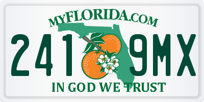 FL license plate 2419MX