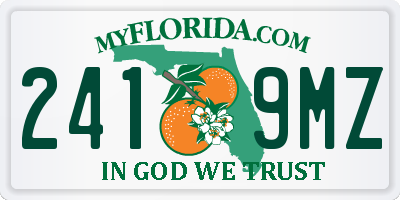FL license plate 2419MZ