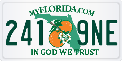 FL license plate 2419NE
