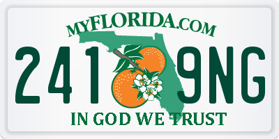 FL license plate 2419NG