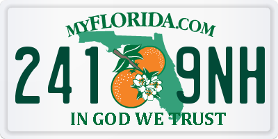FL license plate 2419NH