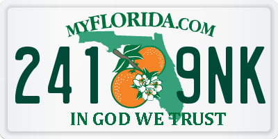FL license plate 2419NK