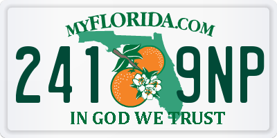 FL license plate 2419NP