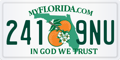 FL license plate 2419NU