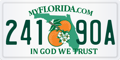 FL license plate 2419OA
