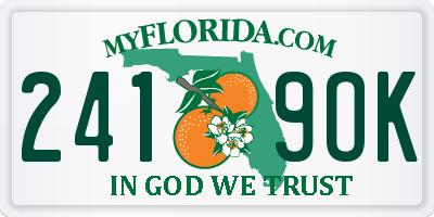 FL license plate 2419OK