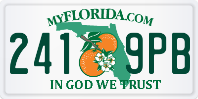 FL license plate 2419PB