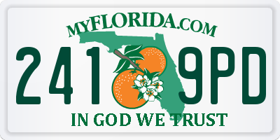 FL license plate 2419PD