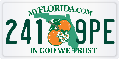 FL license plate 2419PE