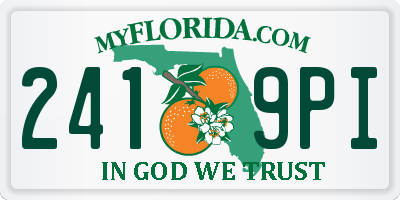 FL license plate 2419PI
