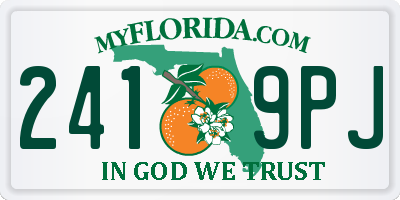 FL license plate 2419PJ