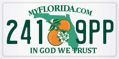 FL license plate 2419PP