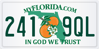 FL license plate 2419QL