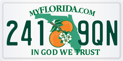 FL license plate 2419QN