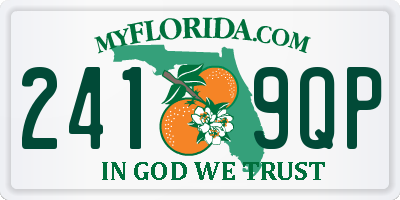 FL license plate 2419QP