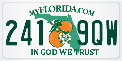 FL license plate 2419QW