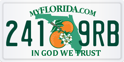 FL license plate 2419RB