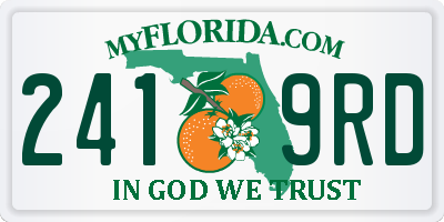 FL license plate 2419RD