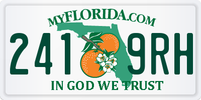 FL license plate 2419RH
