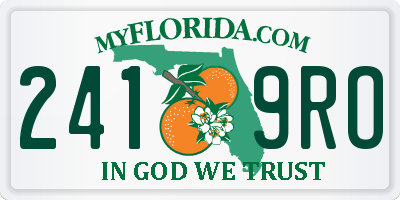 FL license plate 2419RO