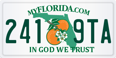 FL license plate 2419TA