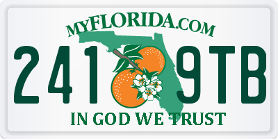 FL license plate 2419TB