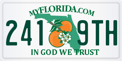 FL license plate 2419TH