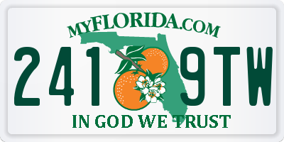 FL license plate 2419TW