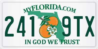 FL license plate 2419TX