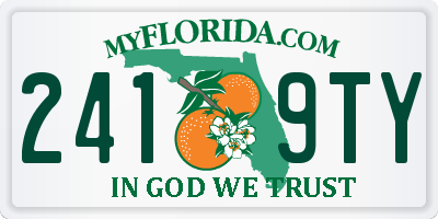 FL license plate 2419TY