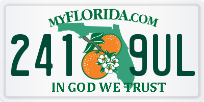 FL license plate 2419UL