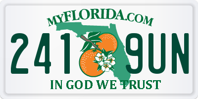 FL license plate 2419UN