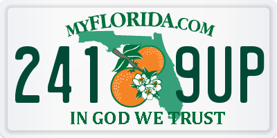 FL license plate 2419UP
