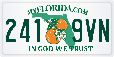 FL license plate 2419VN