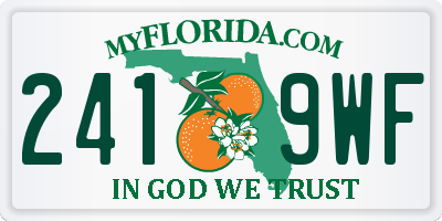 FL license plate 2419WF