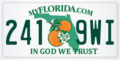 FL license plate 2419WI