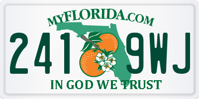 FL license plate 2419WJ