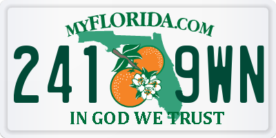 FL license plate 2419WN