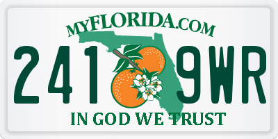 FL license plate 2419WR
