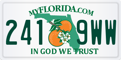 FL license plate 2419WW