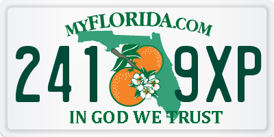 FL license plate 2419XP
