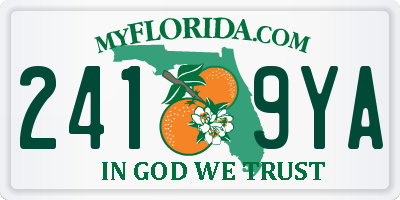 FL license plate 2419YA