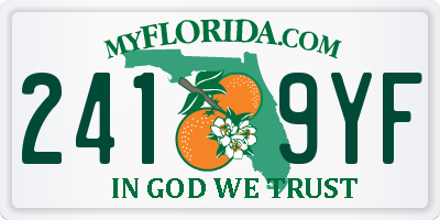 FL license plate 2419YF