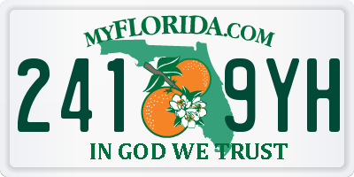 FL license plate 2419YH