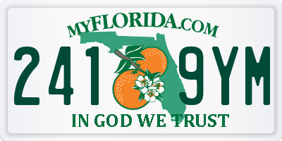 FL license plate 2419YM